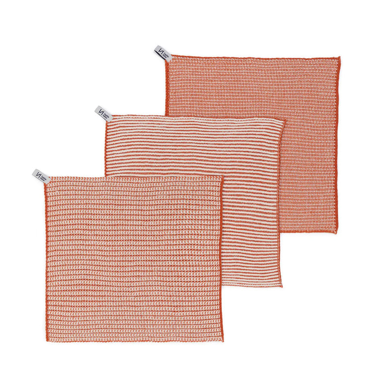 BURNT ORANGE TEXTURED DISH CLOTHS