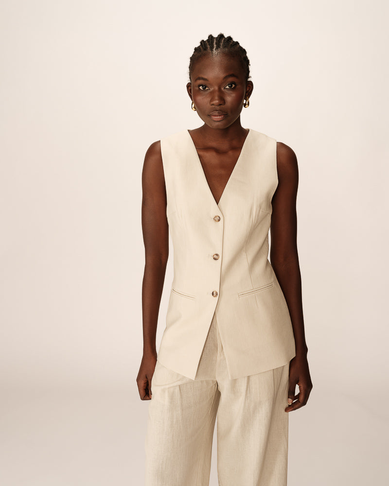 PAZ BEIGE WAISTCOAT