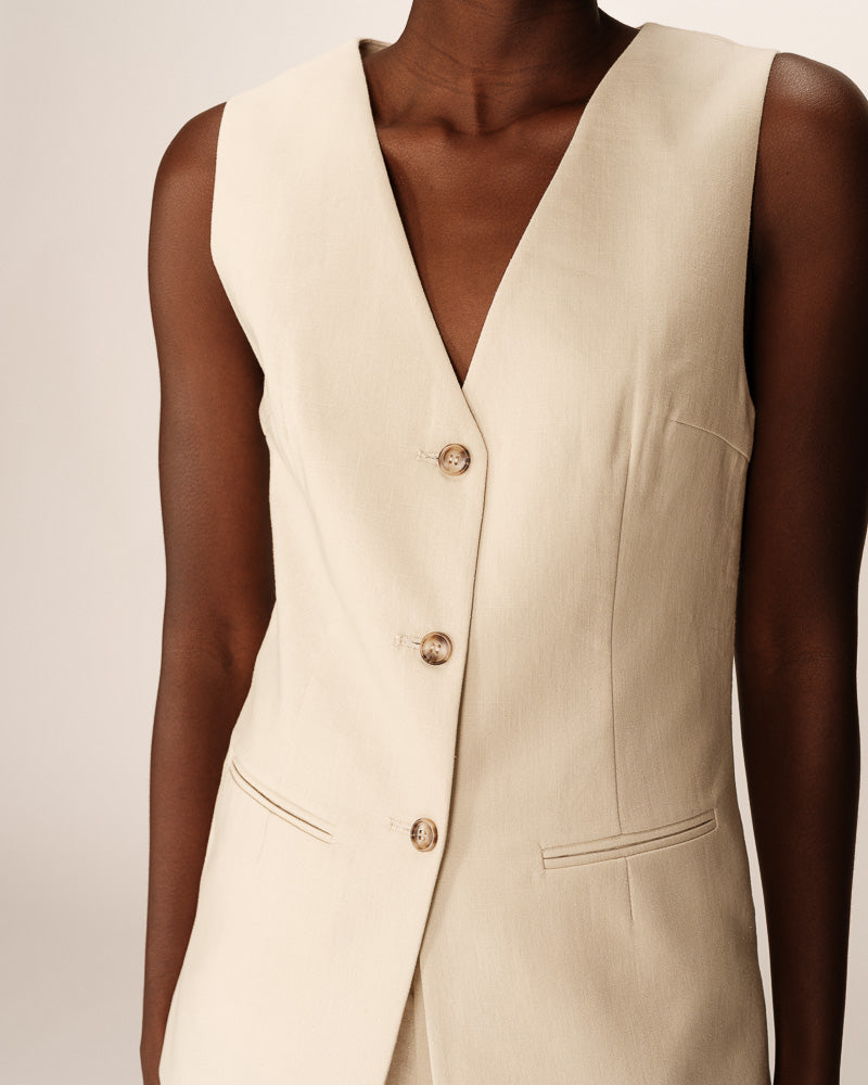 PAZ BEIGE WAISTCOAT
