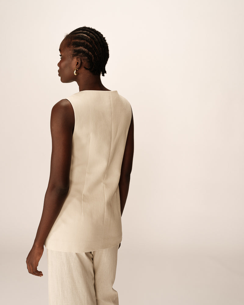 PAZ BEIGE WAISTCOAT