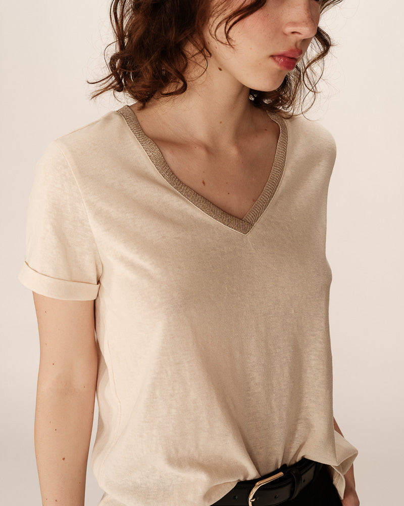 BEIGE PEPITO T SHIRT