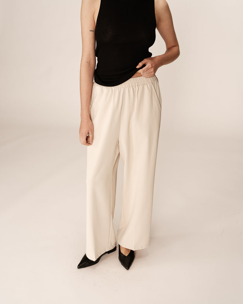 CREAM ONE SIZE TROUSERS