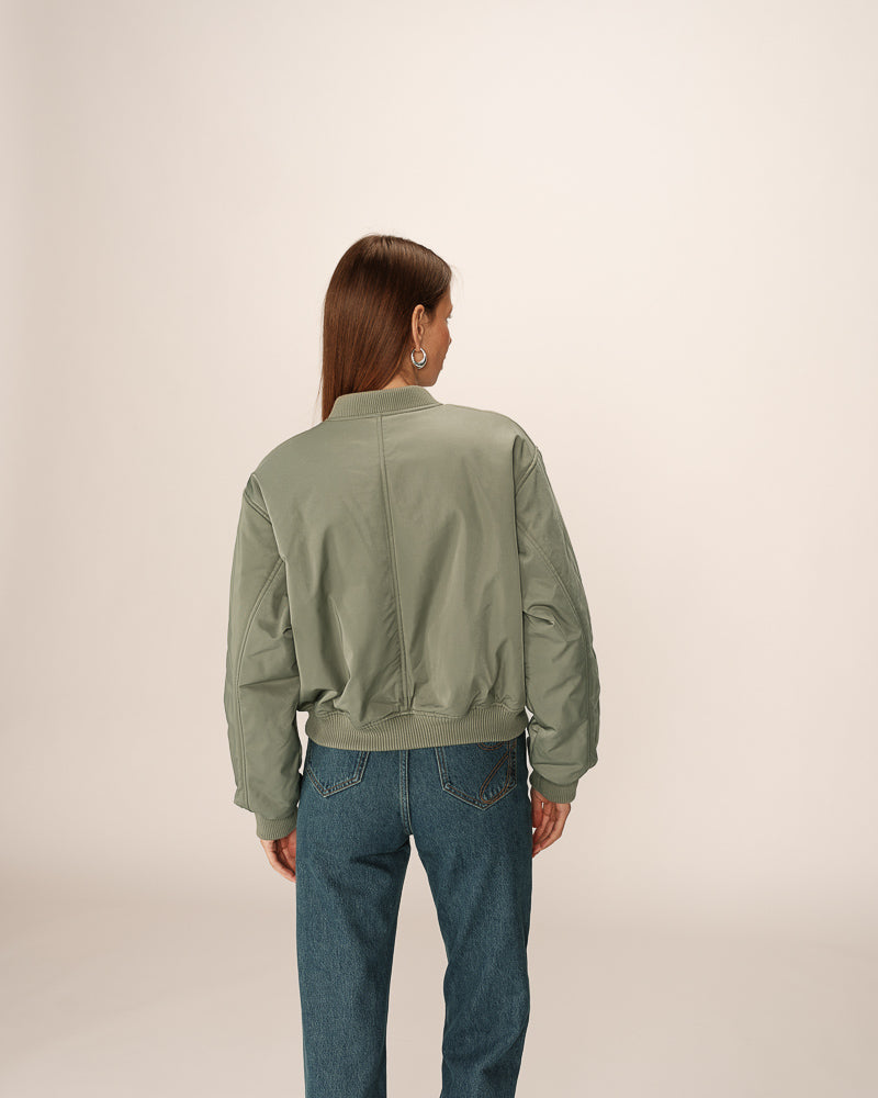 KHAKI BOMBER JACKET