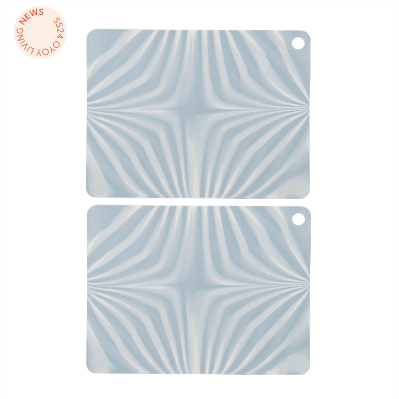 BLUE ZEBURA PLACEMATS - SET OF 2