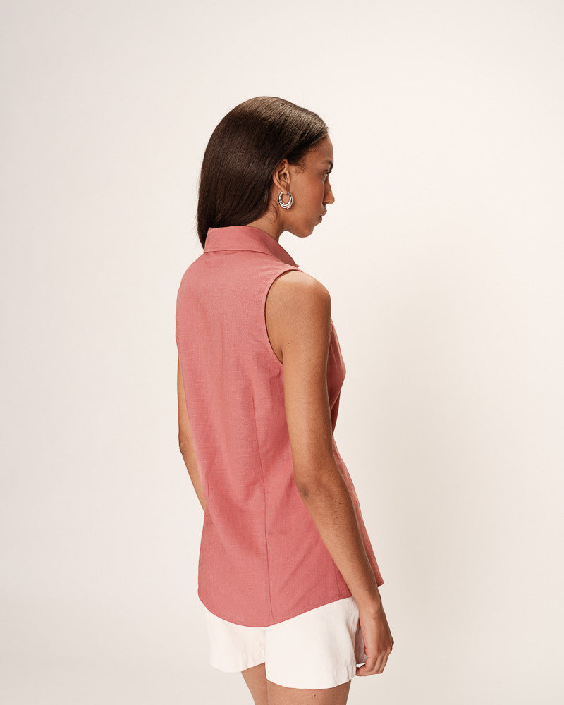 ROSE SLEEVELESS SHIRT