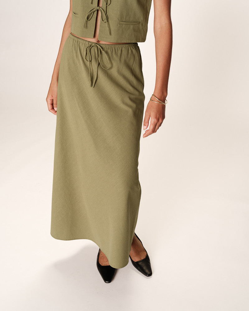 OLIVE GREEN SKIRT