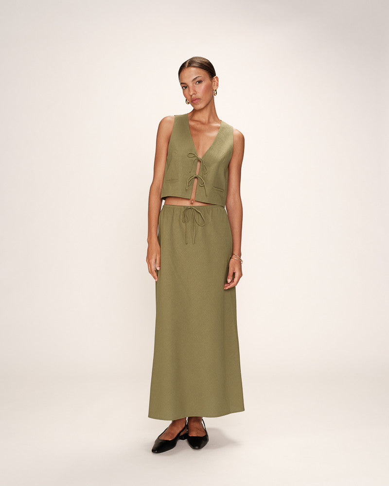 OLIVE GREEN SKIRT