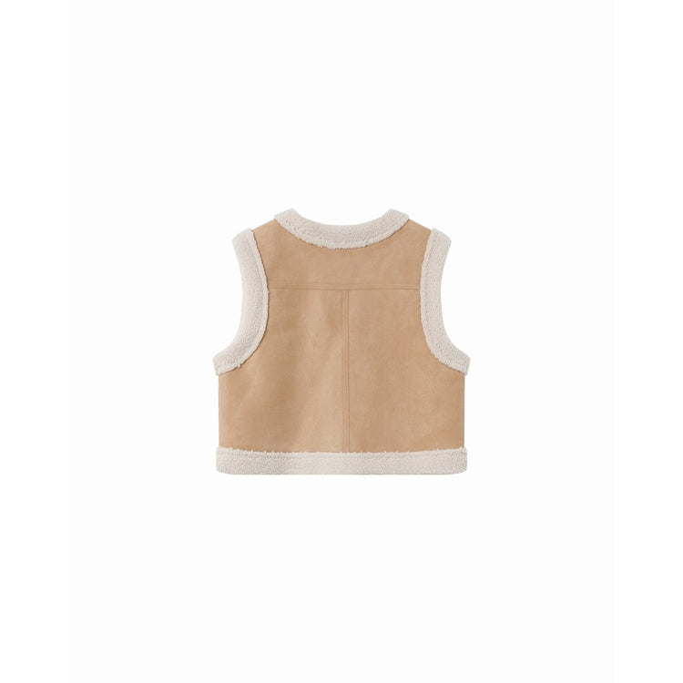 FAUX SLEEVELESS JACKET