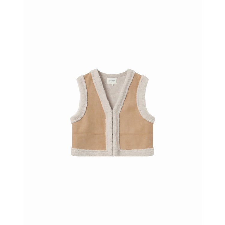 FAUX SLEEVELESS JACKET