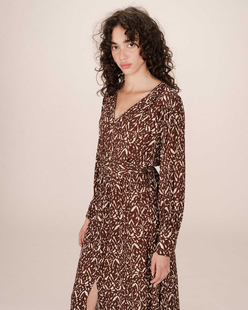 CHOCOLATE PRINT DRESS