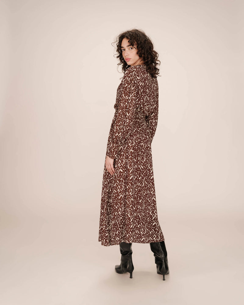CHOCOLATE PRINT DRESS