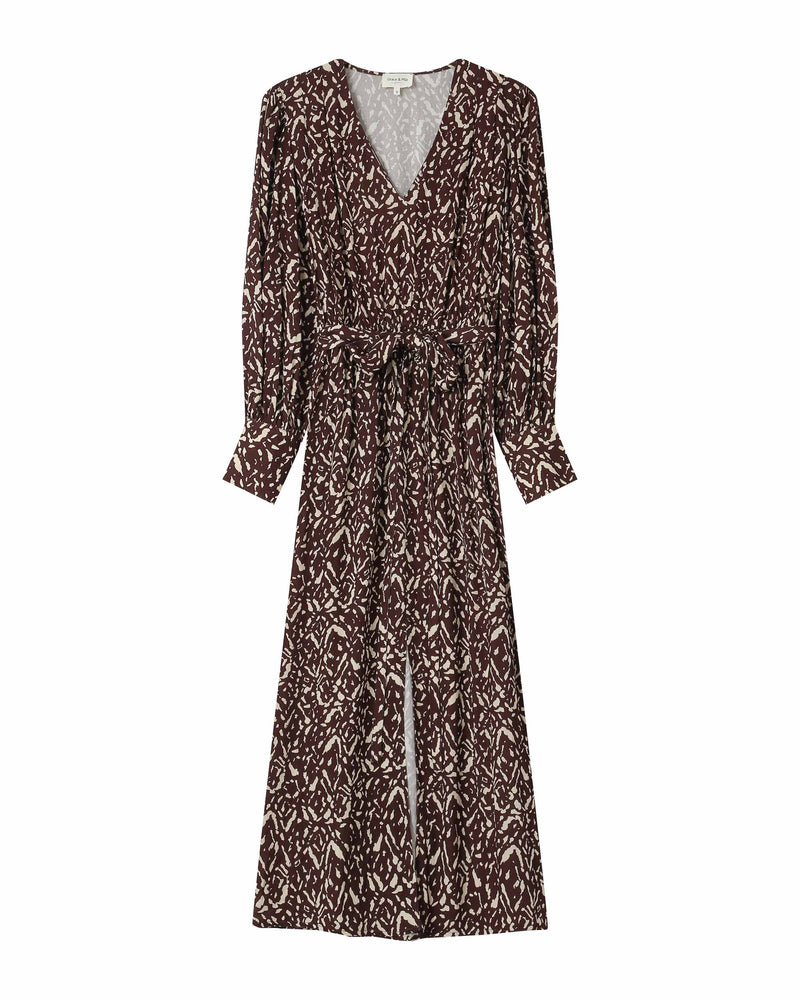 CHOCOLATE PRINT DRESS
