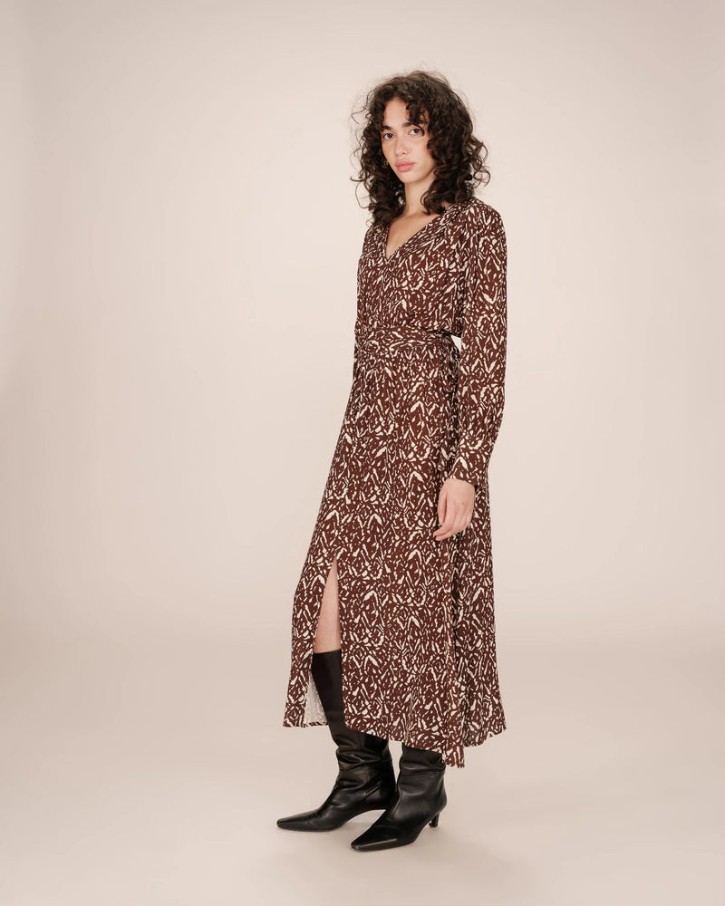 CHOCOLATE PRINT DRESS