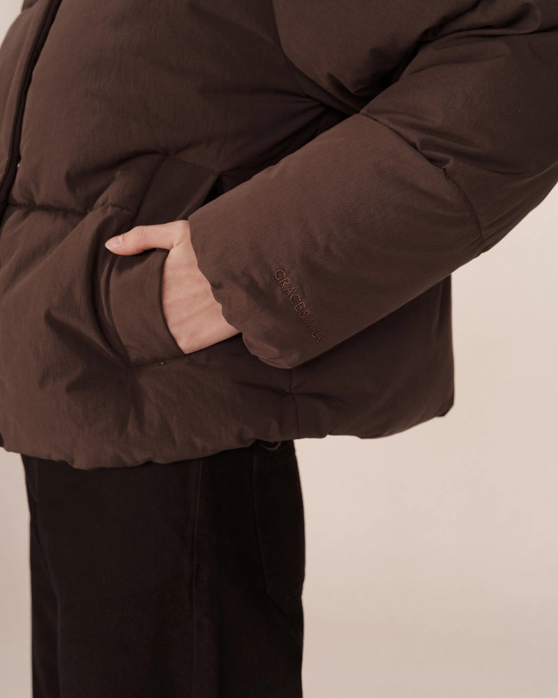 CHOCOLATE PUFFA JACKET