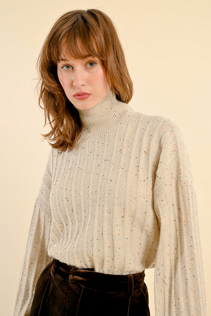 SAND SEQUIN JUMPER