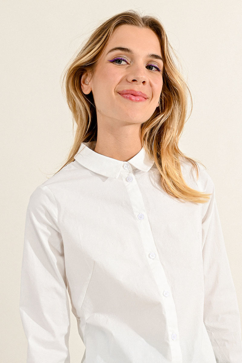 WHITE FITTED SHIRT