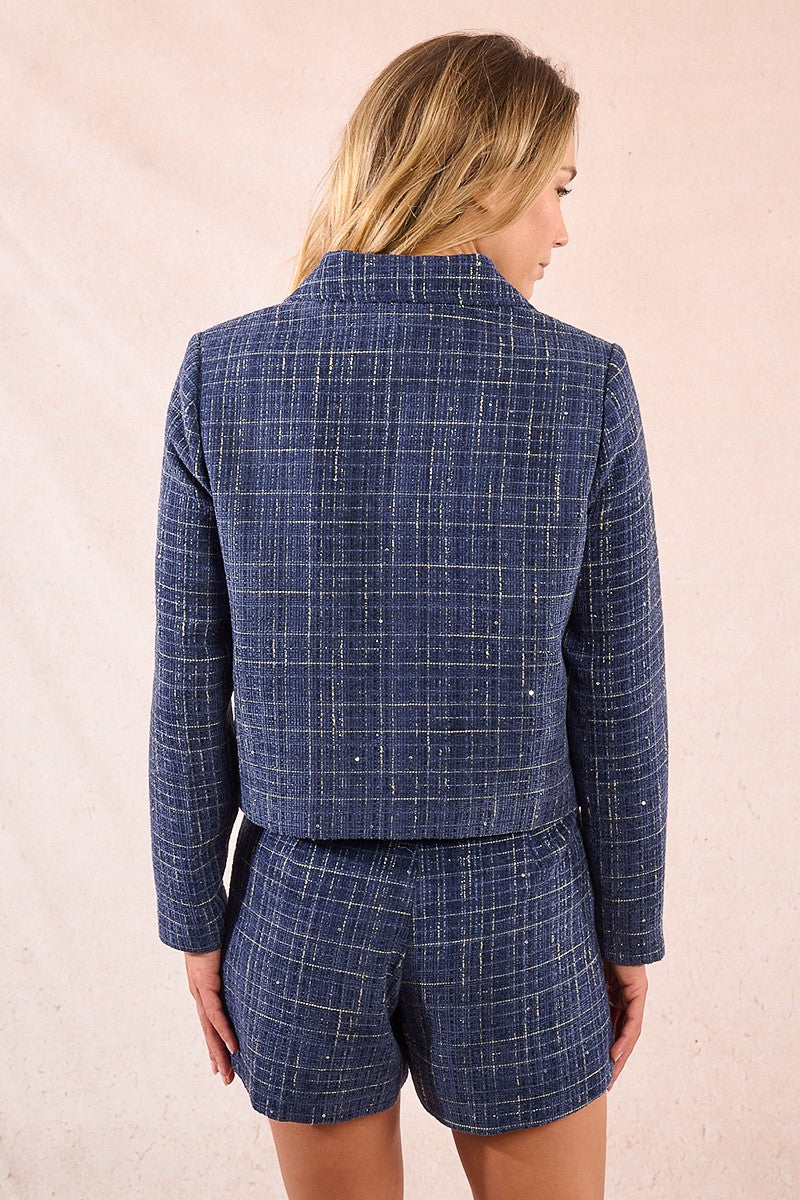 BLUE TWEED JACKET