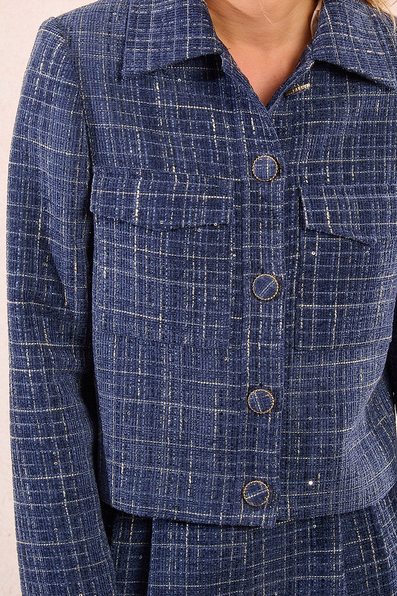 BLUE TWEED JACKET