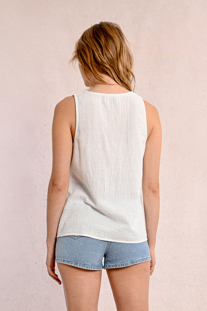 GREEN EMBROIDERY TOP
