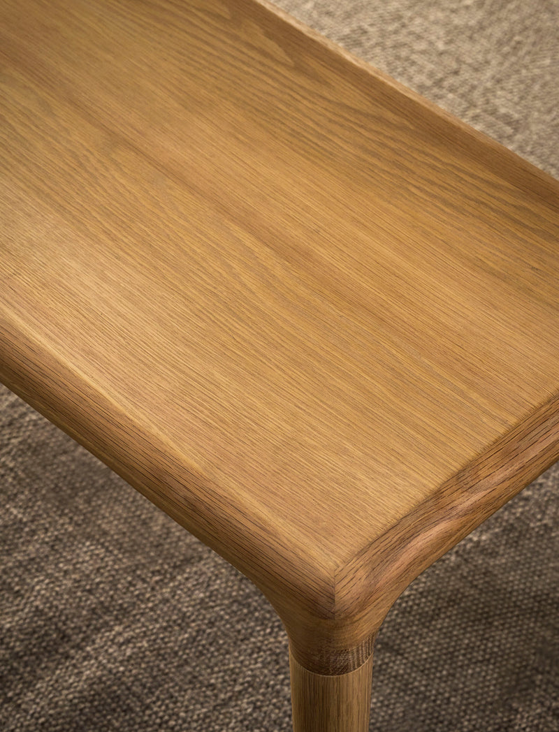 CURVED EDGE OAK BENCH