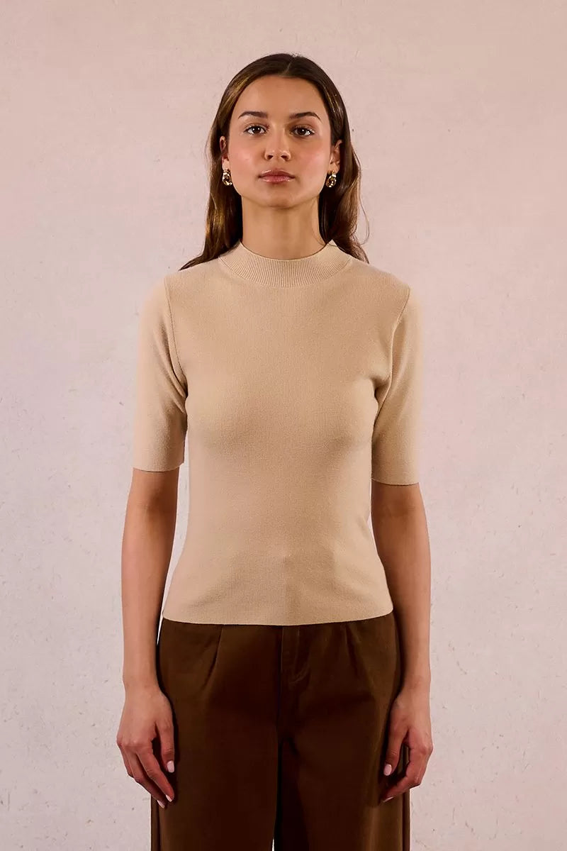 BEIGE FINE SWEATER