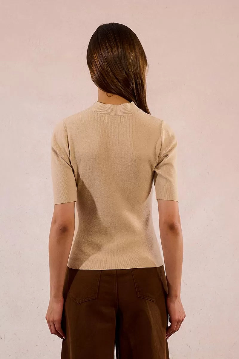 BEIGE FINE SWEATER