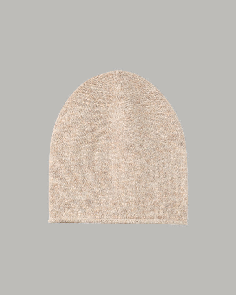 FINE KNIT BEIGE HAT