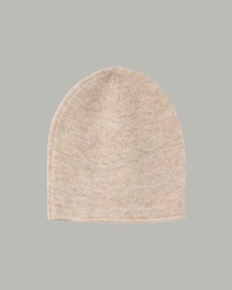 FINE KNIT BEIGE HAT