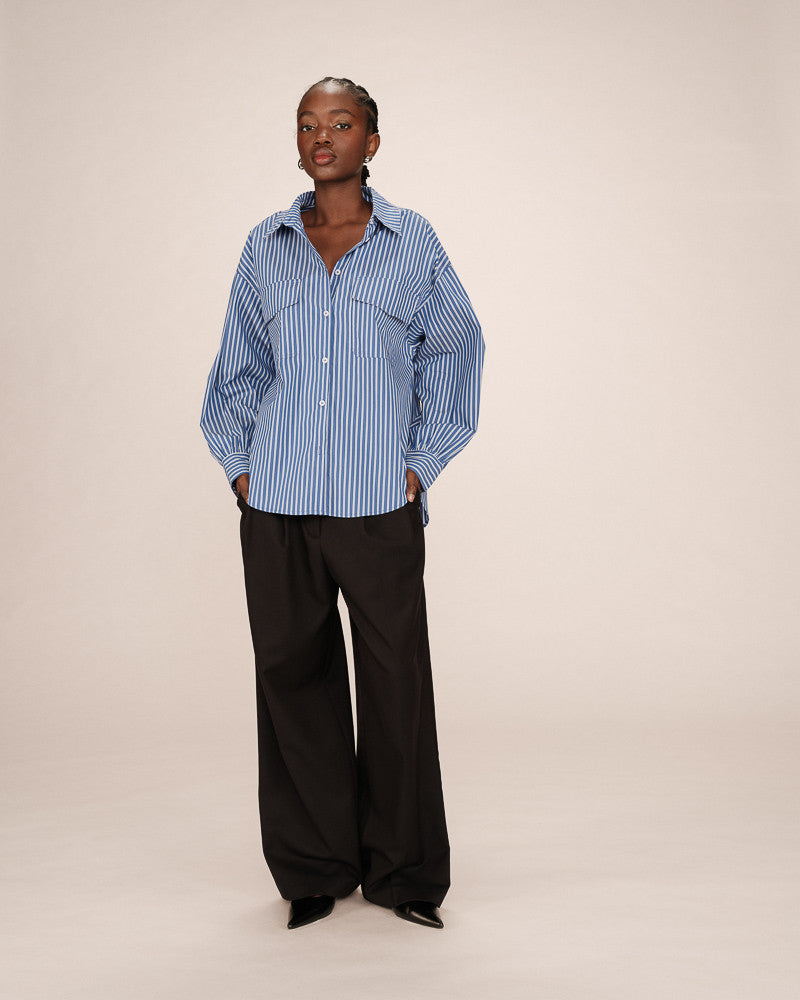 FOSSIL BLUE STRIPE SHIRT