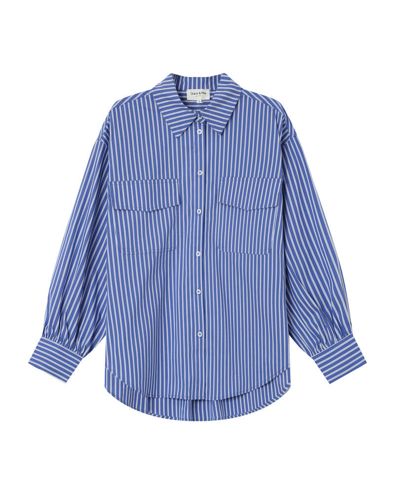 FOSSIL BLUE STRIPE SHIRT