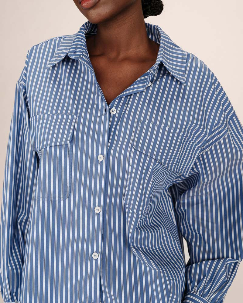 FOSSIL BLUE STRIPE SHIRT