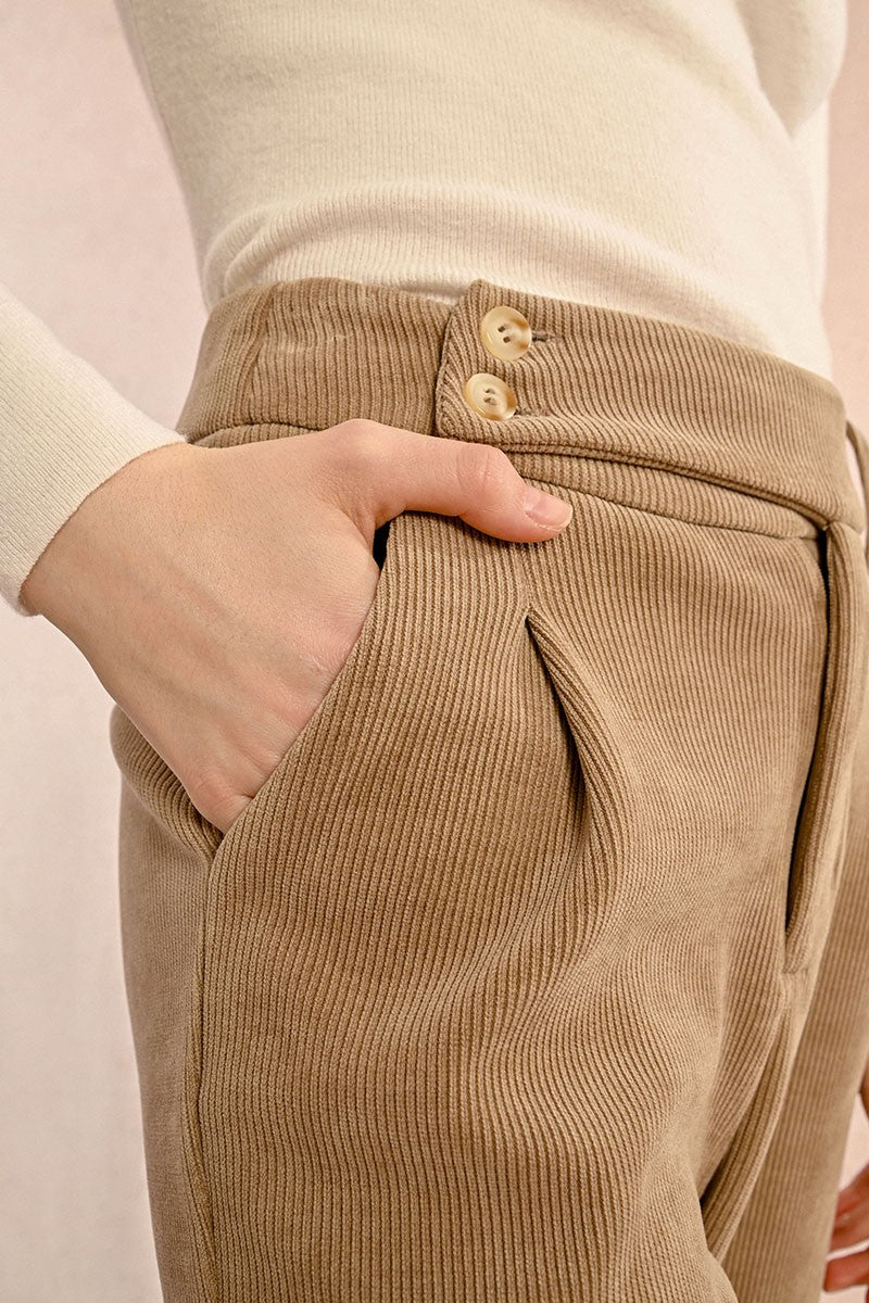 SAND CORD TROUSERS