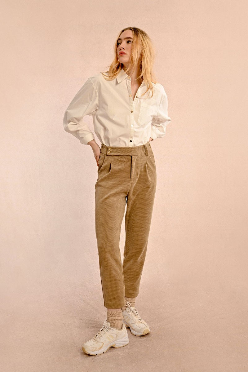 SAND CORD TROUSERS