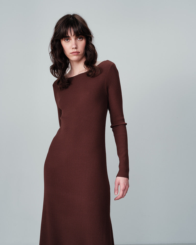 NATHALIE CHOCOLATE DRESS