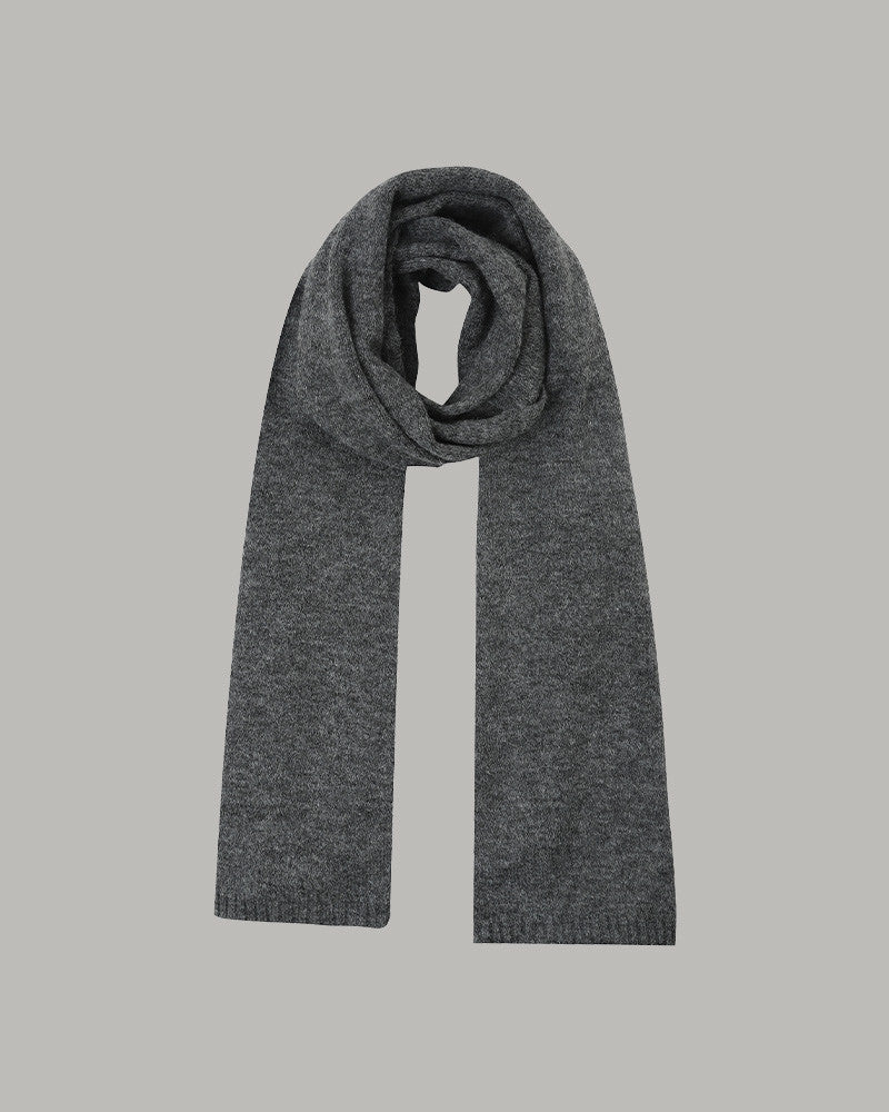 GREY KNITTED SCARF