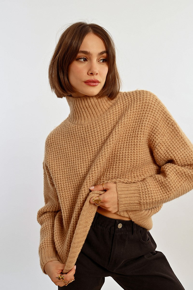 CAMEL HONEYCOMB JUMPER