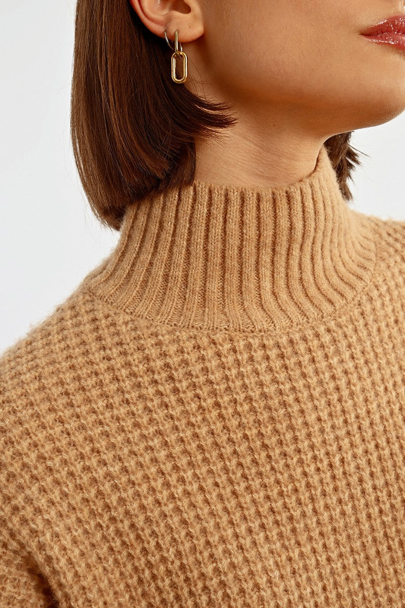 CAMEL HONEYCOMB JUMPER