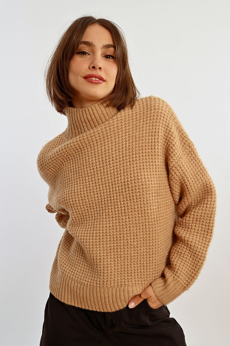 CAMEL HONEYCOMB JUMPER