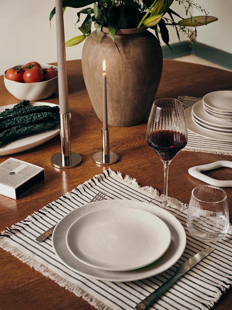 SLIM SILVER MARO CANDLE HOLDER