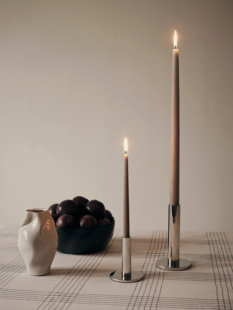 SLIM SILVER MARO CANDLE HOLDER