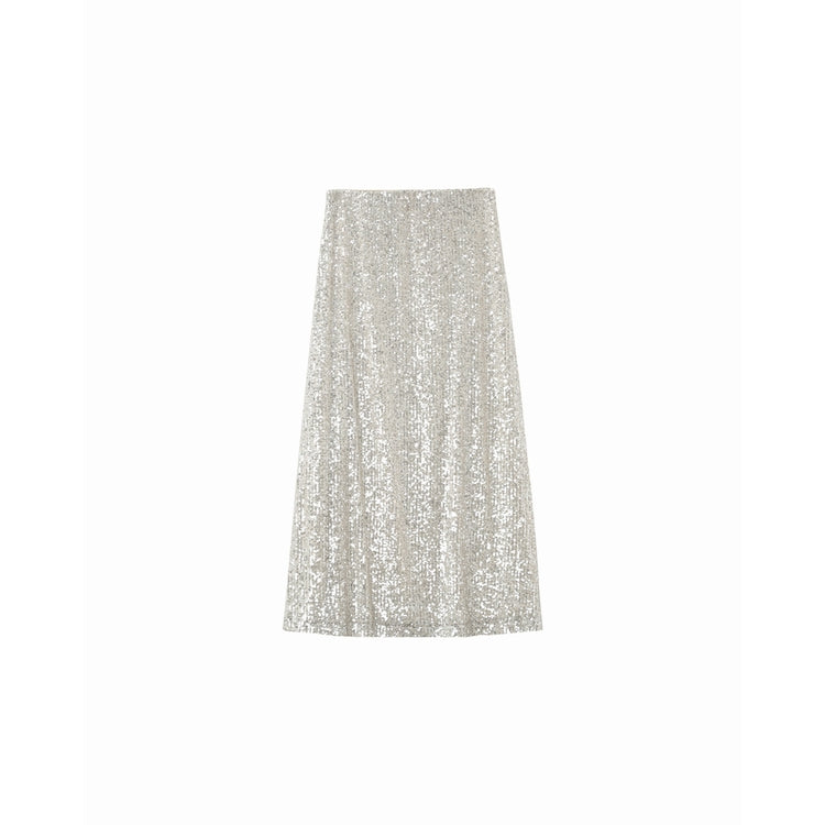 SILVER SEQUIN SKIRT