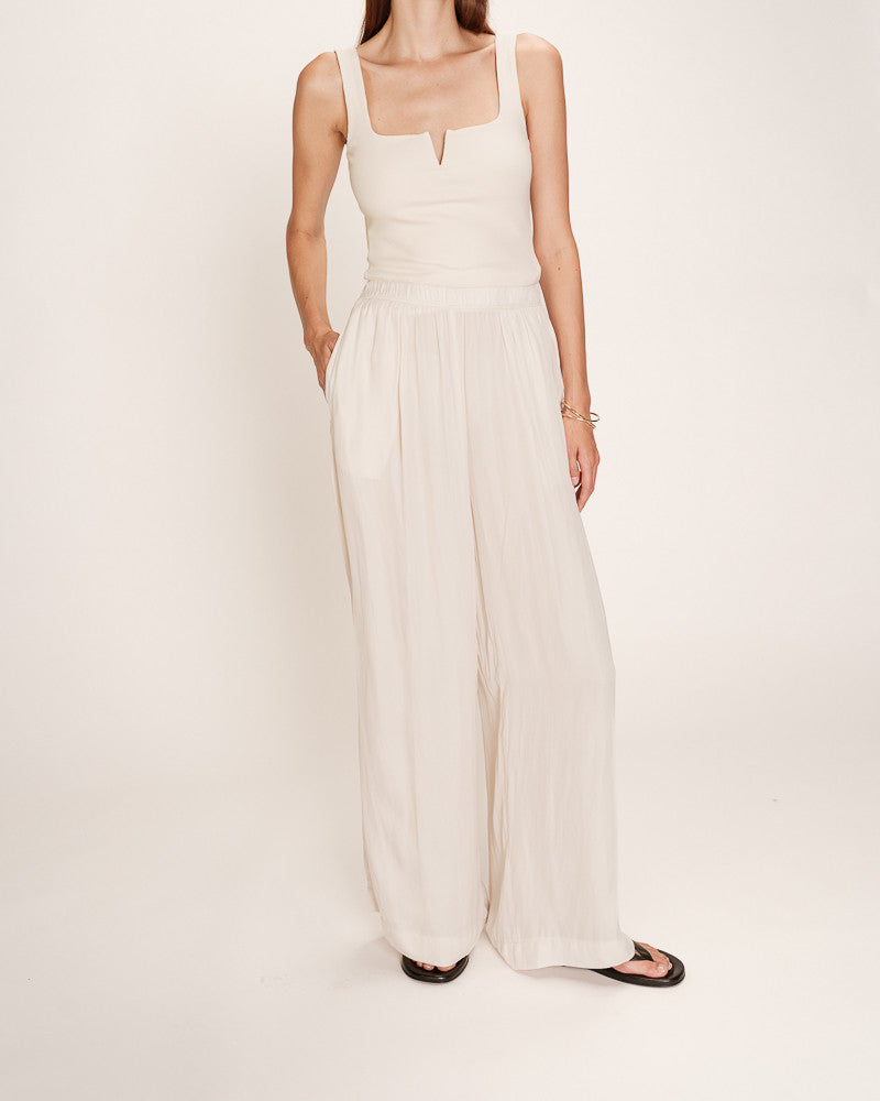 SILKY CREAM ONE SIZE TROUSERS