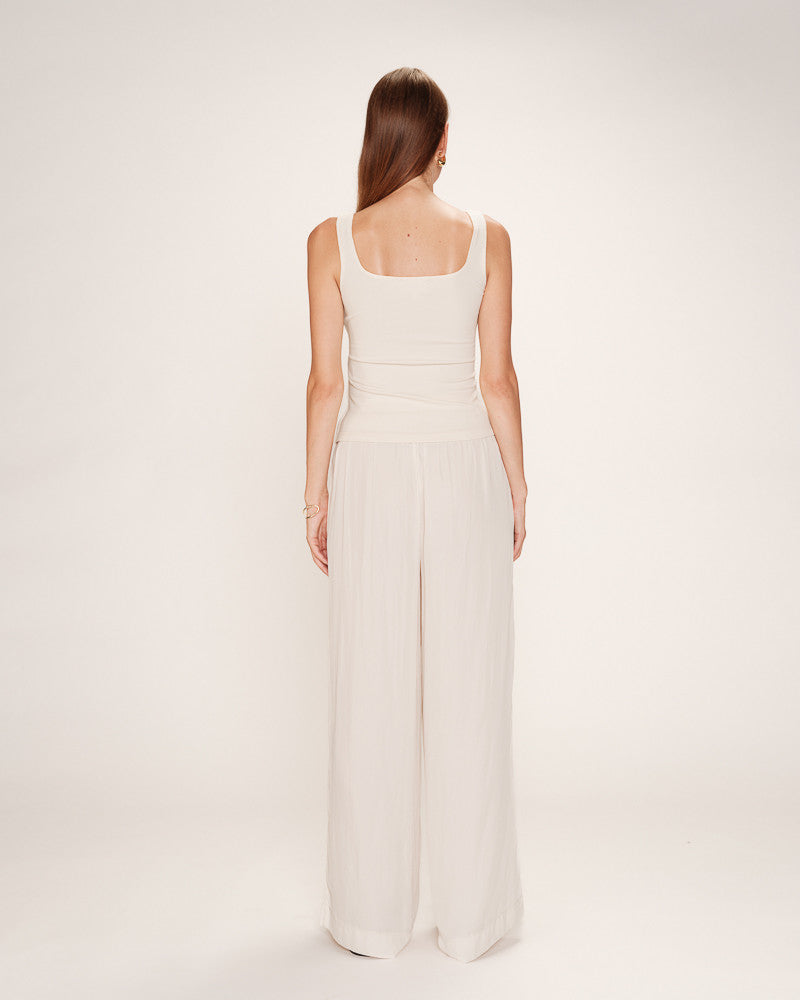 SILKY CREAM ONE SIZE TROUSERS