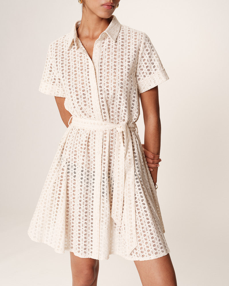 CREAM EMBROIDERY DRESS