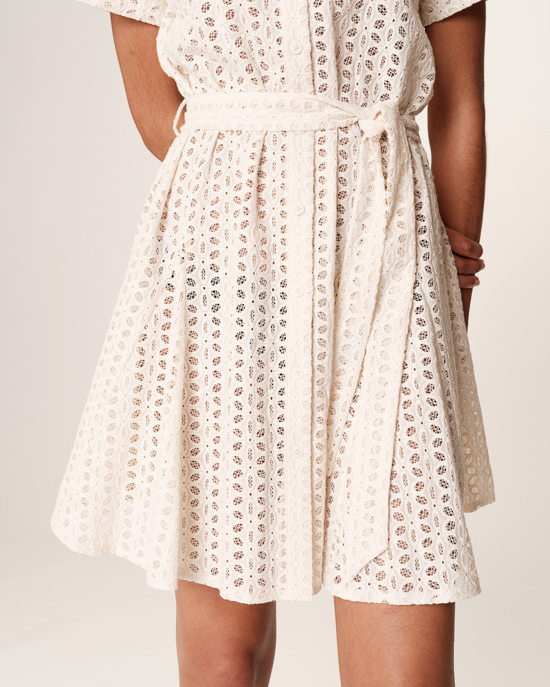 CREAM EMBROIDERY DRESS