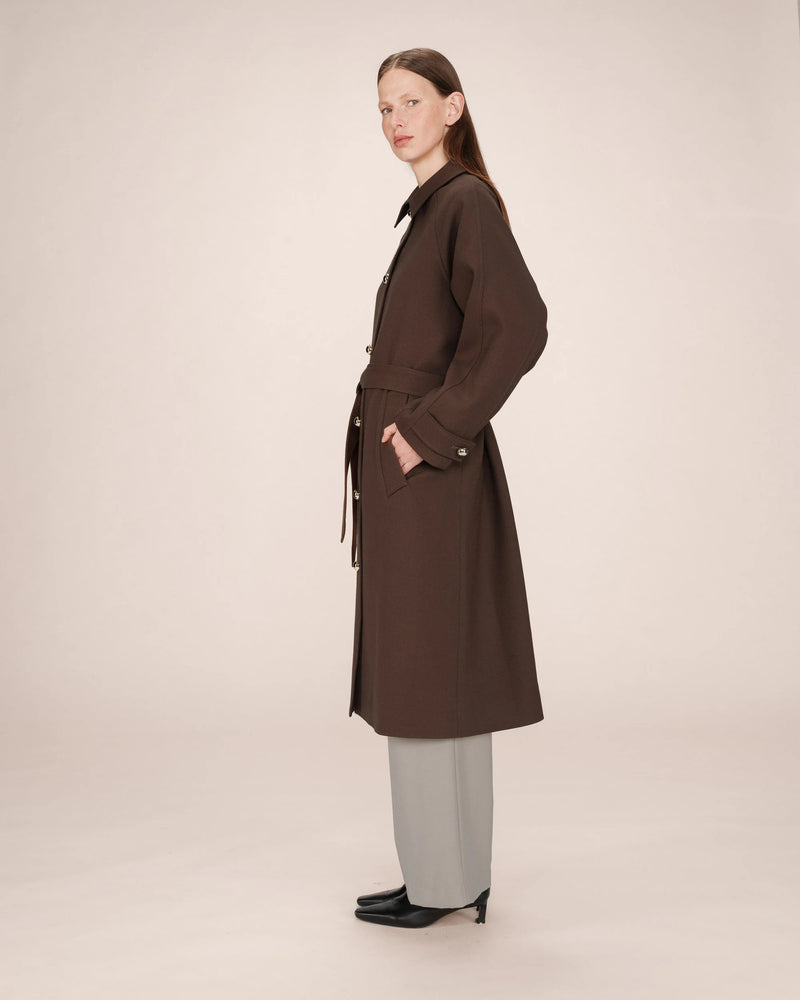 COFFEE TRENCH COAT