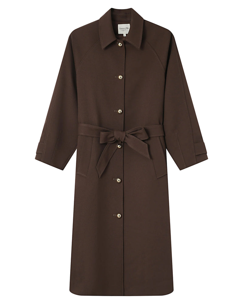 COFFEE TRENCH COAT