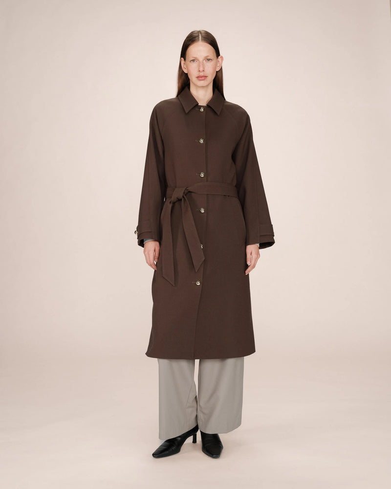 COFFEE TRENCH COAT