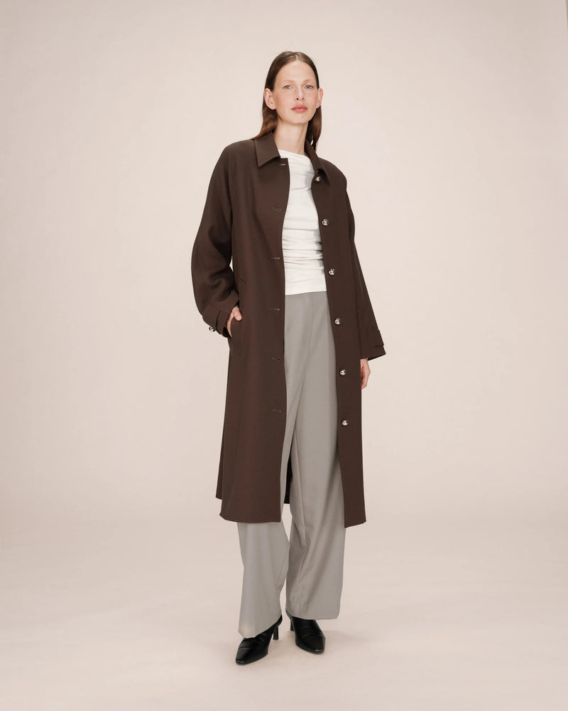 COFFEE TRENCH COAT