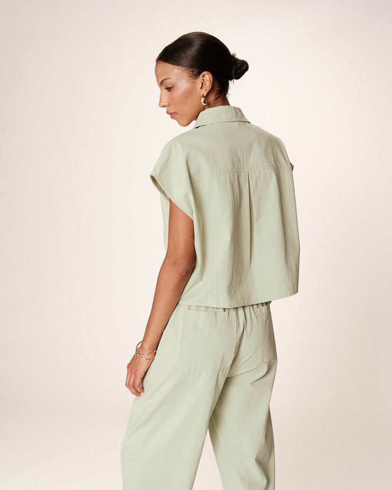 MINT CROP SHIRT